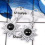 Hematite Cab K - SDE670-Indian Factory Made Cab & Cut Gemstone Designer Earrings 925 Sterling Silver