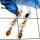 Tiger Eye Cab & Citrine Cut B - SPE786-Party Wear Cab & Cut Gemstone Long Earrings Solid 925 Silver Plain Setting