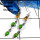Citrine Cut & Green Turquoise Cab E - SPE786-Party Wear Cab & Cut Gemstone Long Earrings Solid 925 Silver Plain Setting
