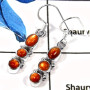 Sunstone Cab C - SPE785-Indian Factory Made Solid 925 Silver Plain Cab & Cut Gemstone Earrings