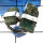 Green Kyanite Rough Stone D - PSR743-Solid 925 Silver Plain Setting Natural Green Kyanite Rough Stone Ring