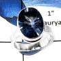 Blue Mystic Cut D - SCR798-Indian Company Made 925 Silver Casting Ring With Natural Cut Gemstone