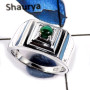 Malachite Cab O - SCR797-Excellent Design Casting Rings Cab Gemstone 925 Sterling Silver