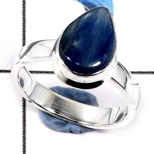 Kyanite Cab D - SCR795-925 Sterling Silver Gorgeous Cab Gemstone Casting Design Ring Kyanite Cab D - SCR795-925 Sterling Silver Gorgeous Cab Gemstone Casting Design Ring