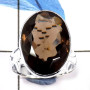 Smokey Cut B - CMJ838-Party Look Semiprecious Cut Gemstone 925 Sterling Silver Ring