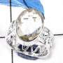 Crystal Cut D - CMJ838-Party Look Semiprecious Cut Gemstone 925 Sterling Silver Ring