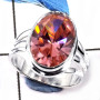 Pink Topaz Cut M - CMJ838-Party Look Semiprecious Cut Gemstone 925 Sterling Silver Ring