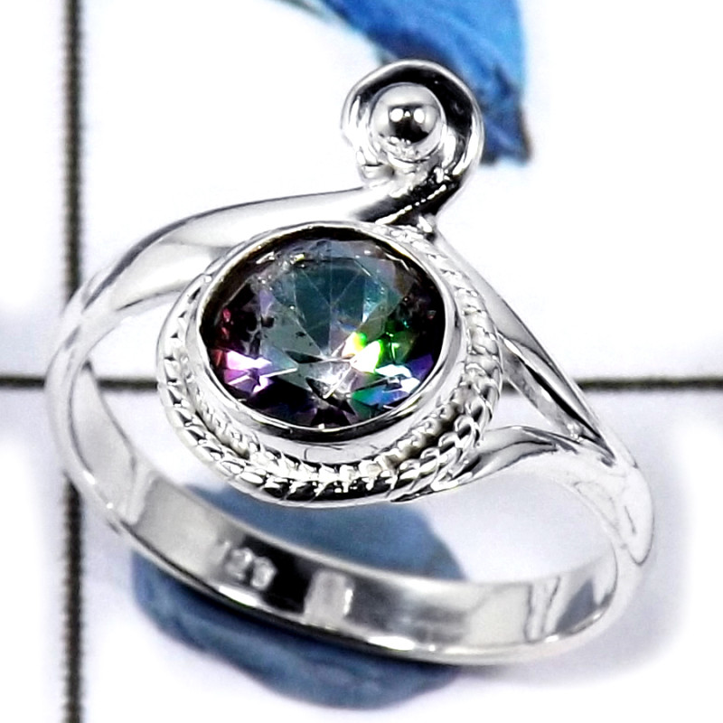 Mystic Cut B - CMJ837-Solid 925 Sterling Silver Superb Cut Gemstone Light Weight Ring