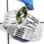 Green Amethyst Cut F - CMJ837-Solid 925 Sterling Silver Superb Cut Gemstone Light Weight Ring