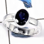 Iolite Cut H - CMJ837-Solid 925 Sterling Silver Superb Cut Gemstone Light Weight Ring