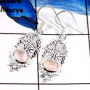 Rose Quartz Cab F - CES944-Latest Casting Design 925 Sterling Silver Earrings Stunning Cabochon Gemstone