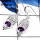 Amethyst Cut E - CES943-Gorgeous Pretty Look Cut Gemstone Casting Earrings 925 Sterling Silver