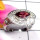 Garnet cut C - SCR994-Sterling Silver Semiprecious Gemstone Ring