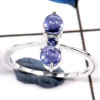 Tanzanite Cab & Cut D - SFJ893-Solid 925 Sterling Silver Cab & Cut Gemstone Light Weight Ring