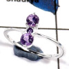 Amethyst Cut F - SFJ893-Solid 925 Sterling Silver Cab & Cut Gemstone Light Weight Ring
