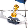 Citrine Cut G - SFJ893-Solid 925 Sterling Silver Cab & Cut Gemstone Light Weight Ring