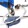Black Rutile Cab & Smokey Cut D - SFJ892-Party Wear Semiprecious Cab Gemstone Light Weight Ring 925 Sterling Silver