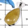 Golden Rutile Cab D - ISP609-Natural Golden Rutile Gemstone Plain Setting Pendant 925 Sterling Silver