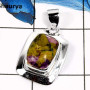 Stichtite Cab D - CMJ821-Semiprecious Cabochon Gemstone 925 Sterling Silver Pendant
