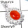 Carnelian Cab B - CMJ817-Indian Factory Made Cab Gemstone Pendant Solid 925 Sterling Silver