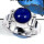 Lapis Cab I - CMJ805-Party Look Cab Gemstone Solid 925 Sterling Silver Wholesale Ring