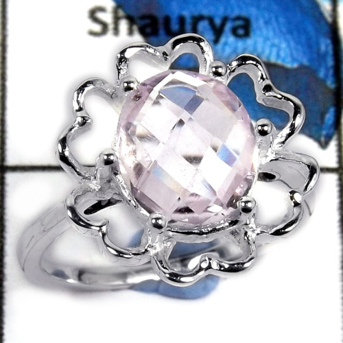 Amethyst Cut C - CMJ804-Handmade Design Cut Gemstone Solid 925 Sterling Silver Ring