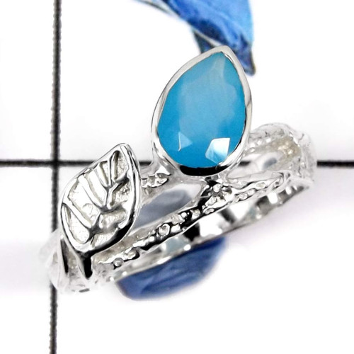 Blue Chalcedony Cut F - SCR792-925 Sterling Silver Fabulous Handmade Designer Casting Rings Blue Chalcedony Cut F - SCR792-925 Sterling Silver Fabulous Handmade Designer Casting Rings