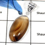 Banded Onyx Cab F - BPS892-Awesome Cab Gemstone 925 Sterling Silver Bezel Setting Pendant