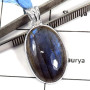 Labradorite Cab O - BPS892-Awesome Cab Gemstone 925 Sterling Silver Bezel Setting Pendant