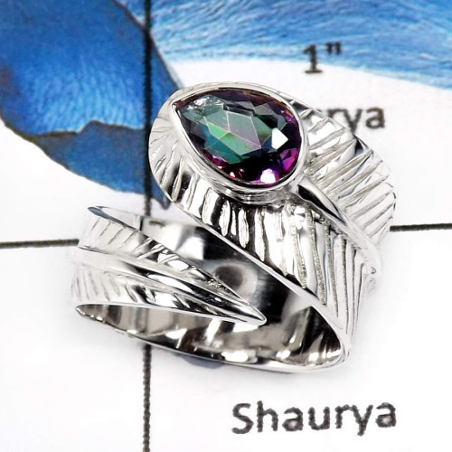 Mystic Quartz A - SCR784-Faceted Cut Fabulous Designer Casting Rings 925 Sterling Silver