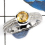 Citrine Cut A - SCR783-Glorious Faceted Cut Gemstones Designer Casting Rings 925 Sterling Silver