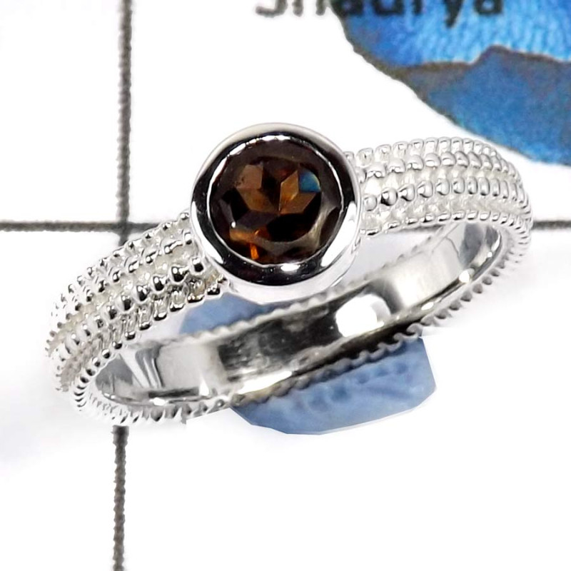 Smokey Quartz Cut E - SCR783-Glorious Faceted Cut Gemstones Designer Casting Rings 925 Sterling Silver Smokey Quartz Cut E - SCR783-Glorious Faceted Cut Gemstones Designer Casting Rings 925 Sterling Silver