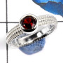 Garnet Cut O - SCR783-Glorious Faceted Cut Gemstones Designer Casting Rings 925 Sterling Silver