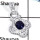 Iolite Cut G - CMJ785-Amazing Natural Cut Gemstone Solid 925 Sterling Silver Pendant