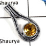 Citrine Cut J - CMJ785-Amazing Natural Cut Gemstone Solid 925 Sterling Silver Pendant