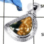 Ocean Jasper Cab A - CMJ784-Semiprecious Gemstone Solid 925 Sterling Silver Designer Pendant