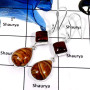 Sandstone & Tiger Eye Cab E - SDE650-Solid 925 Sterling Silver Sandstone & Tiger Eye Gemstone Party Wear Earrings
