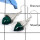 Crysocola E - SDE637-Beautiful Colouful Stone Tubes Dangle Drops Earrings 925 Sterling Silver