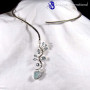 Blue Topaz & Aqumarine B - SDN961-Exclusive Handmade Adjustable Designer Necklace 925 Sterling Silver
