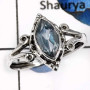 Blue Topaz B - RBS853-Adorable Cut & Cab Gemstones Designer Baby Rings 925 Sterling Silver