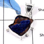 Azurite Druzy E - FSP949-Exclusive Factory Wholesale Huge Rough Gemstone Pendants 925 Sterling Silver