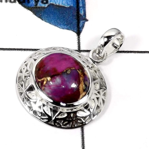 Purple Copper Turquoise D - CSP917-Latest New Design Wholesale Designer Casting Pendants 925 Sterling Silver Purple Copper Turquoise D - CSP917-Latest New Design Wholesale Designer Casting Pendants 925 Sterling Silver
