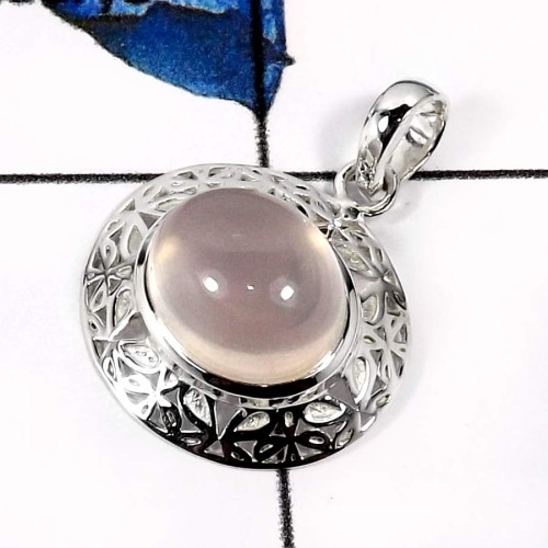 Rose Cab E - CSP917-Latest New Design Wholesale Designer Casting Pendants 925 Sterling Silver Rose Cab E - CSP917-Latest New Design Wholesale Designer Casting Pendants 925 Sterling Silver