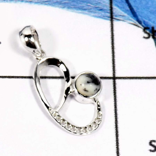 Dendritic Agate A - CSP915-Attracting Colorful Designer Small Casting Pendants 925 Sterling Silver Dendritic Agate A - CSP915-Attracting Colorful Designer Small Casting Pendants 925 Sterling Silver