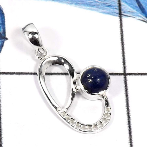 Lapis Lazuli E - CSP915-Attracting Colorful Designer Small Casting Pendants 925 Sterling Silver Lapis Lazuli E - CSP915-Attracting Colorful Designer Small Casting Pendants 925 Sterling Silver