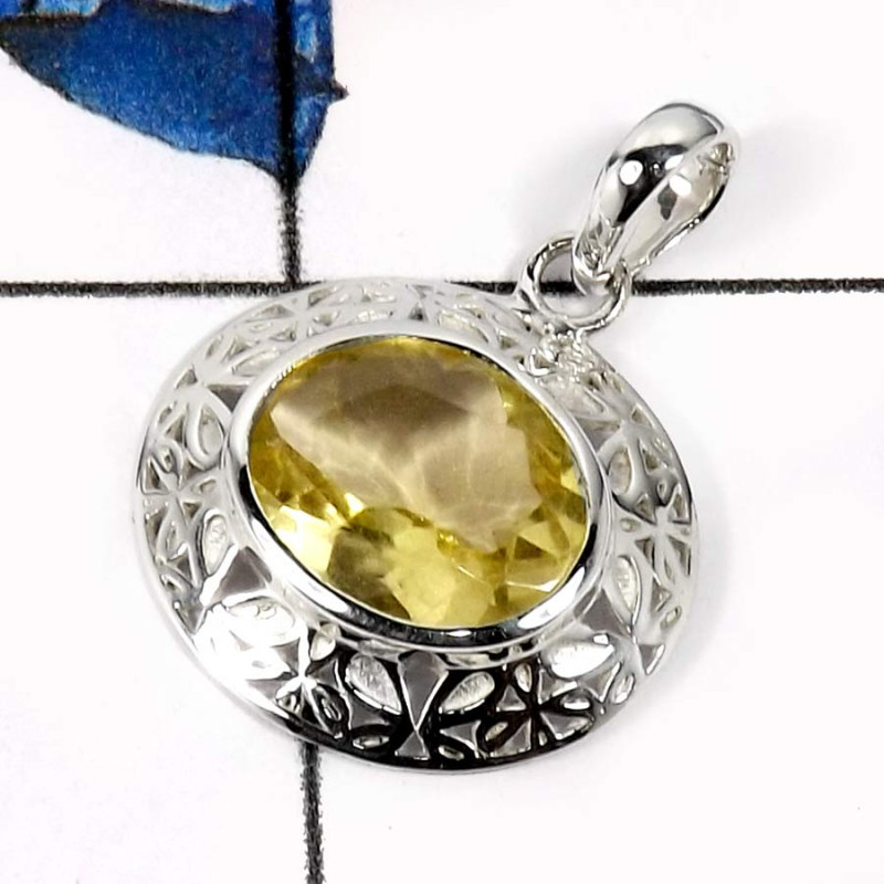 Lemon Quartz D - CSP913-Exclusive Cut Gemstone Wholesale Designer Casting Pendants 925 Sterling Silver Lemon Quartz D - CSP913-Exclusive Cut Gemstone Wholesale Designer Casting Pendants 925 Sterling Silver