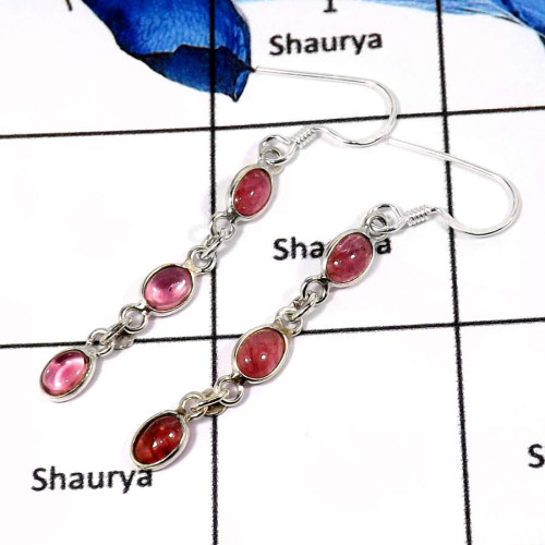 Tourmaline C - BZE704-Eye Catching Tourmaline Cabs Designer Bezel Earrings 925 Sterling Silver Tourmaline C - BZE704-Eye Catching Tourmaline Cabs Designer Bezel Earrings 925 Sterling Silver