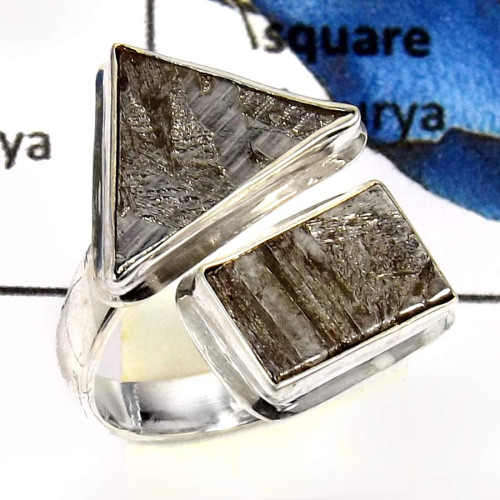 Meteroite F - SDR566-Fabulous Gemstone Meteroite Designer Rings 925 Sterling Silver Meteroite F - SDR566-Fabulous Gemstone Meteroite Designer Rings 925 Sterling Silver