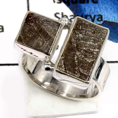 Meteroite G - SDR566-Fabulous Gemstone Meteroite Designer Rings 925 Sterling Silver Meteroite G - SDR566-Fabulous Gemstone Meteroite Designer Rings 925 Sterling Silver