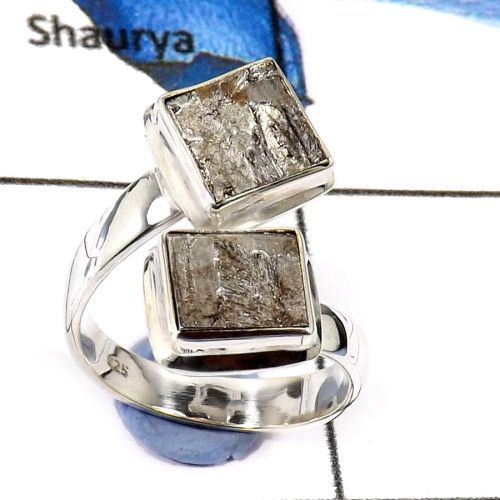 Meteroite O - SDR566-Fabulous Gemstone Meteroite Designer Rings 925 Sterling Silver Meteroite O - SDR566-Fabulous Gemstone Meteroite Designer Rings 925 Sterling Silver